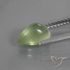 Préhnite Vert poire pâle naturelle En forme de poire, 1.64 ct, Transparent / Translucide