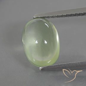2.44ct Naturel Vert poire pâle Préhnite, ovale, Transparent