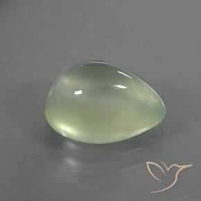 Préhnite Vert clair naturelle En forme de poire, 2.95 ct, Transparent / Translucide