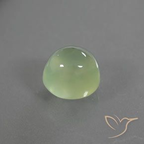 Préhnite Vert citron naturelle ovale, 1.70 ct, Transparent / Translucide