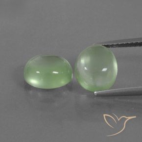 4.98ctw Naturel Vert jaune léger Préhnite, ovale, Transparent
