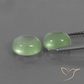 Shop natural 4.98ct Vert jaune léger Préhnite gems, ovale, from Afrique du Sud at GemSelect. In stock, global shipping!