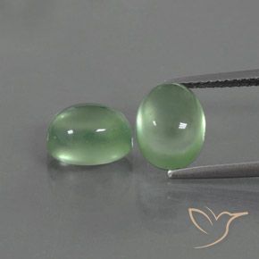 4.98ctw Naturel Vert chaud Préhnite, ovale, Transparent