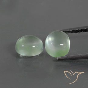 4.73ctw Naturel Vert très clair Préhnite, ovale, Transparent
