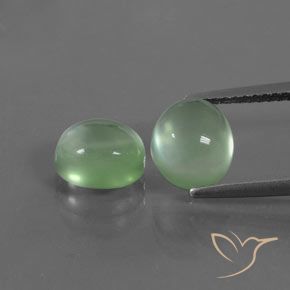 4.62ctw Naturel Vert jaunâtre Préhnite, ovale, Transparent