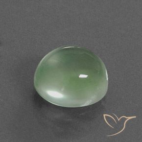Préhnite Vert citron naturelle ovale, 4.17 ct, Transparent