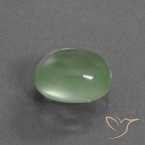 Préhnite Vert clair naturelle ovale, 3.36 ct, Transparent