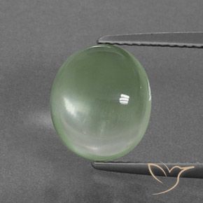 4.10ct Naturel Vert jaune léger Préhnite, ovale, Transparent