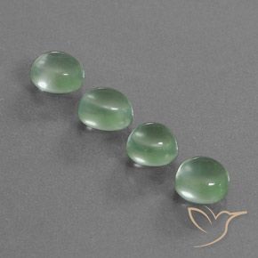 8.41ctw Naturel Vert clair Préhnite, ovale, Transparent