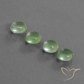 5.58ctw Naturel Vert citron Préhnite, ovale, Transparent