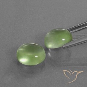 Shop natural 5.02ct Vert jaunâtre Préhnite gems, ovale, from Afrique du Sud at GemSelect. In stock, global shipping!