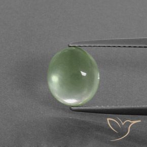 3.19ct Naturel Vert jaune léger Préhnite, ovale, Transparent