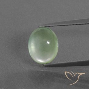 3.22ct Naturel Vert jaune léger Préhnite, ovale, Transparent