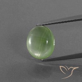 3.16ct Naturel Vert jaunâtre Préhnite, ovale, Transparent