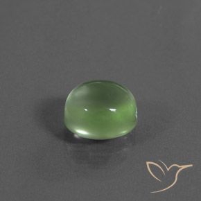 Préhnite Vert jaunâtre naturelle ovale, 3.38 ct, Transparent