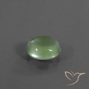 Préhnite Vert jaunâtre naturelle ovale, 2.80 ct, Transparent