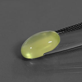 Préhnite vert naturelle transparent, 4,46 ct, transparent / translucide