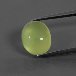 Prehnite Olive verte naturelle Transparent, 4.38 ct, Transparent / Translucide