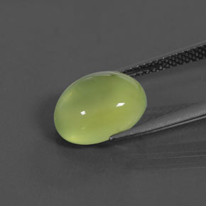 Prehnite Olive verte naturelle Transparent, 4.38 ct, Transparent / Translucide
