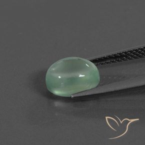 Préhnite Menthe verte naturelle ovale, 2.10 ct, Transparent