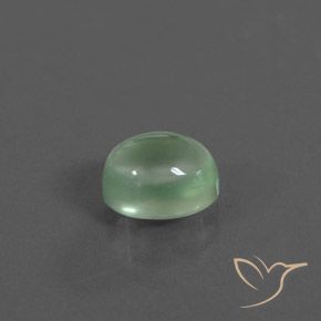 Préhnite Vert menthe léger naturelle ovale, 2.16 ct, Transparent