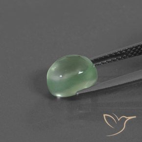 Préhnite Vert menthe léger naturelle ovale, 2.16 ct, Transparent