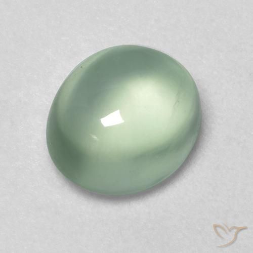 Préhnite Vert clair naturelle ovale, 2.00 ct, Transparent