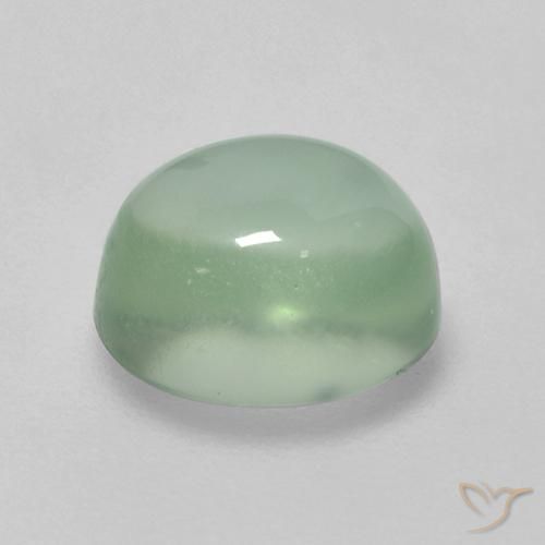 Préhnite Vert clair naturelle ovale, 2.00 ct, Transparent