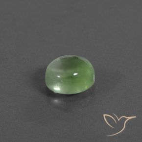 Préhnite Vert jaunâtre naturelle ovale, 2.06 ct, Transparent