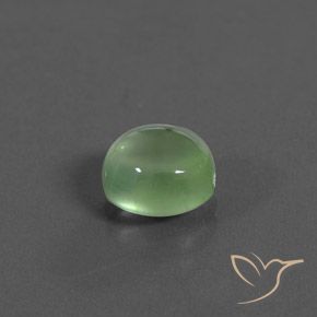 Préhnite Vert jaunâtre naturelle ovale, 2.39 ct, Transparent