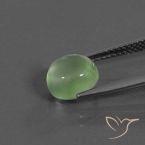 Préhnite Vert jaunâtre naturelle ovale, 2.39 ct, Transparent