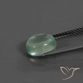 Préhnite Vert menthe léger naturelle ovale, 2.02 ct, Transparent