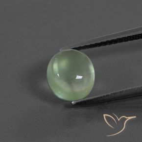 2.25ct Naturel Vert jaunâtre pâle Préhnite, ovale, Transparent
