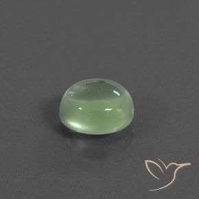 Préhnite Vert jaunâtre pâle naturelle ovale, 2.25 ct, Transparent