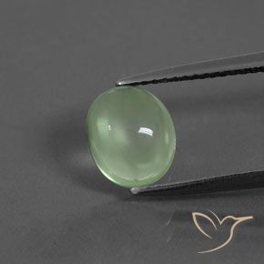 1.64ct Naturel Vert jaunâtre Préhnite, ovale, Transparent