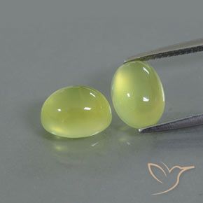 5.62ctw Naturel Jaune citron léger Préhnite, ovale, Transparent / Translucide