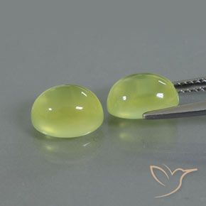 Shop natural 5.62ct Jaune citron léger Préhnite gems, ovale, from Afrique du Sud at GemSelect. In stock, global shipping!