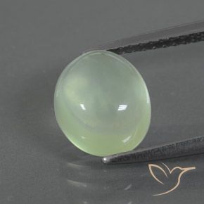 2.63ct Naturel Vert jaunâtre Préhnite, ovale, Transparent / Translucide