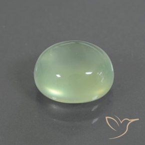 Préhnite Vert jaunâtre naturelle ovale, 2.63 ct, Transparent / Translucide