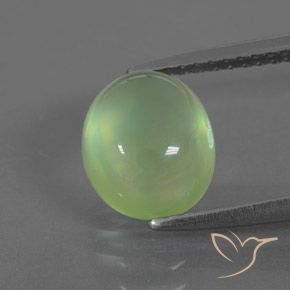 2.72ct Naturel Vert poire Préhnite, ovale, Transparent / Translucide