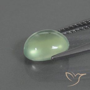 Préhnite Vert jaune léger naturelle ovale, 1.82 ct, Transparent
