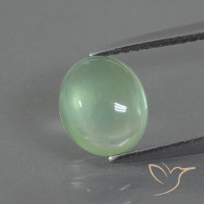 2.16ct Naturel Vert jaune léger Préhnite, ovale, Transparent