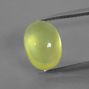 Prehnite Vert jaunâtre naturelle Transparent, 3.99 ct, Transparent / Translucide