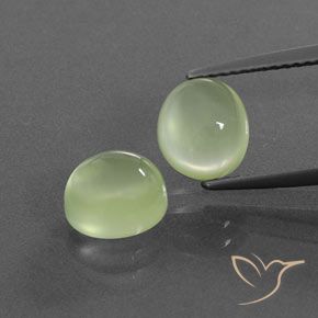4.00ctw Naturel Vert pâle Préhnite, ovale, Transparent