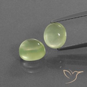 2.91ctw Naturel Vert moyen Préhnite, ovale, Transparent