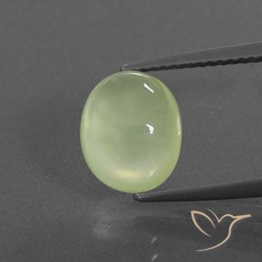 3.62ct Naturel Vert citron Préhnite, ovale, Transparent / Translucide