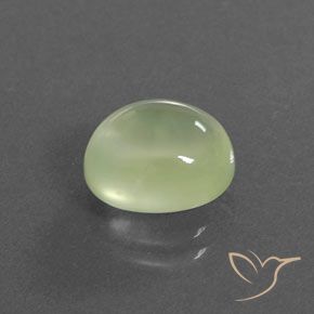 Préhnite Vert citron naturelle ovale, 3.62 ct, Transparent / Translucide