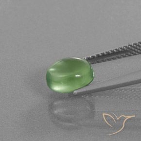 Préhnite Vert moyen naturelle ovale, 1.83 ct, Transparent