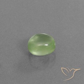 Préhnite Vert moyen naturelle ovale, 1.96 ct, Transparent / Translucide