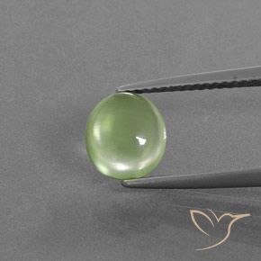 1.86ct Naturel Vert poire pâle Préhnite, ovale, Transparent